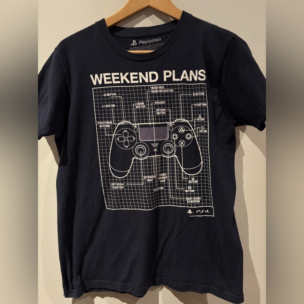 Sony PlayStation PS4 “Weekend Plans” Tee